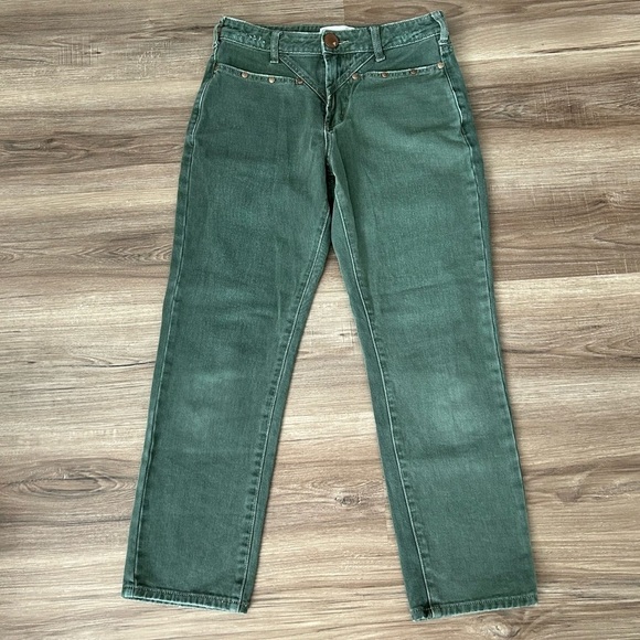 oneteaspoon Denim - ONETEASPOON Olive Green Stud Jeans Women Size 25